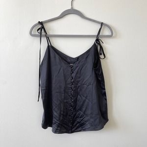 Reformation Button Up Silk Tank XS